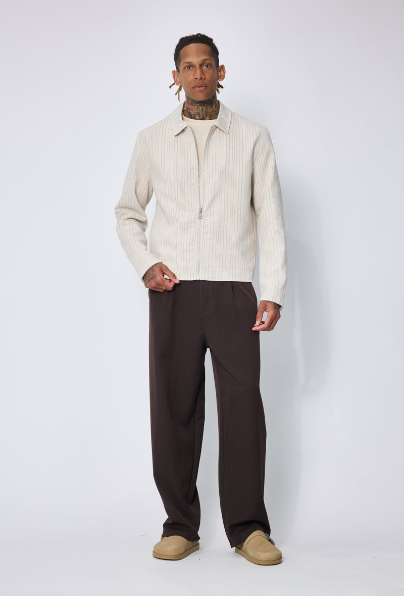 Veste zippée rayée