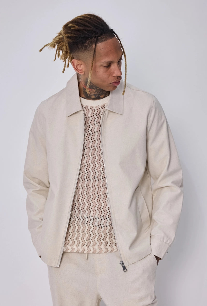 Veste zippée col chemise