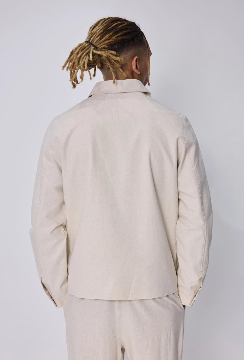 Veste zippée col chemise