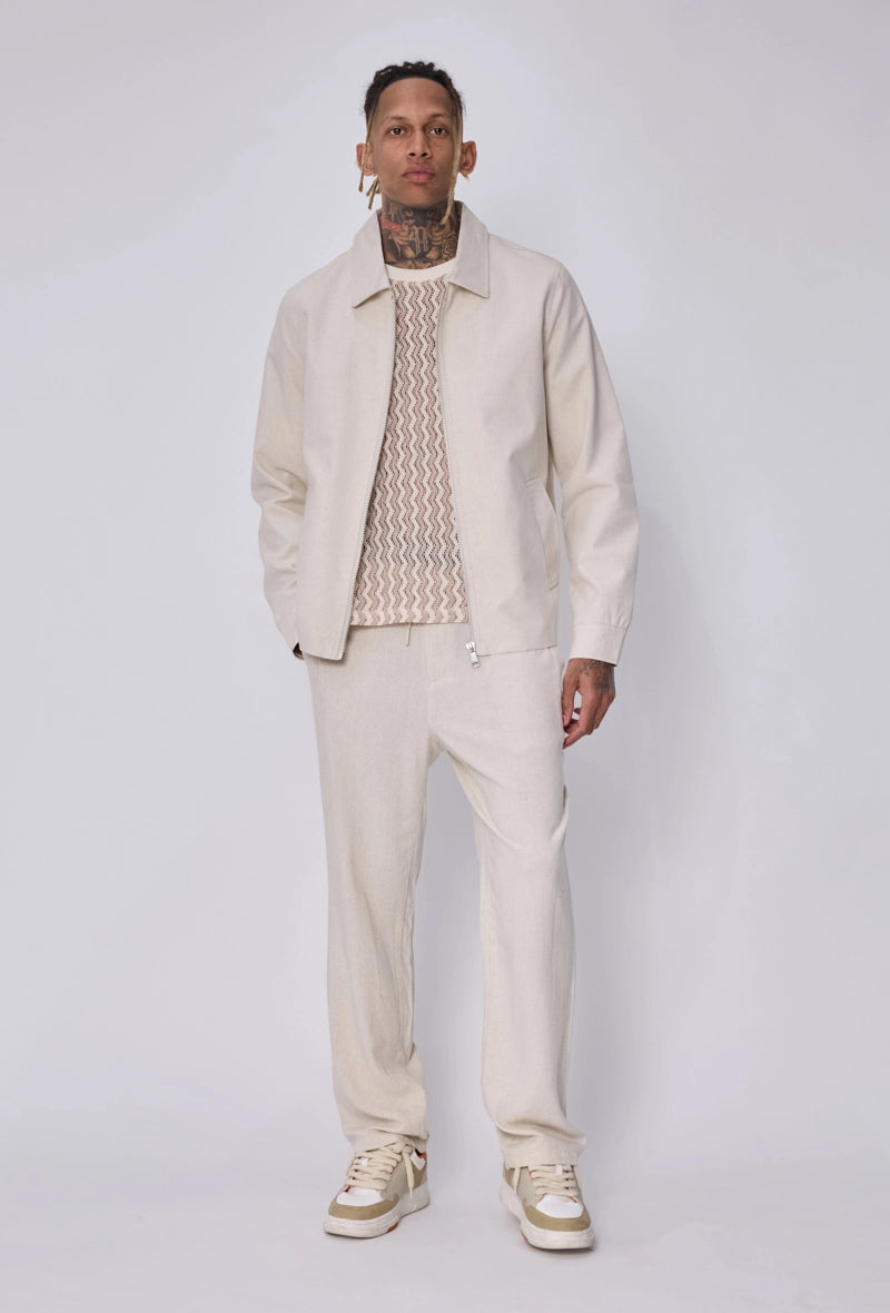 Veste zippée col chemise