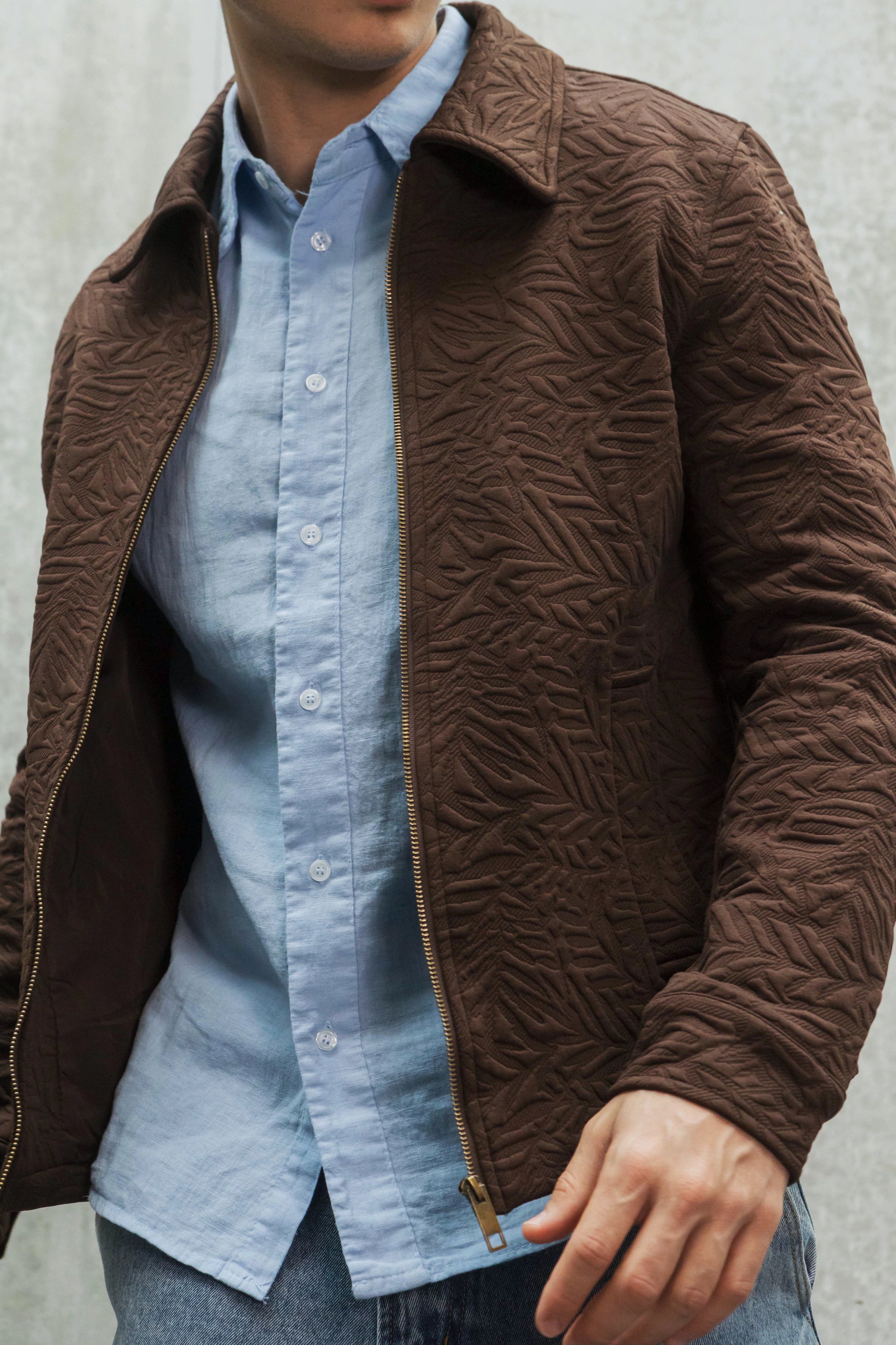 Veste zippée jacquard