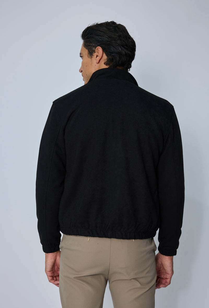 Blouson zippé col montant