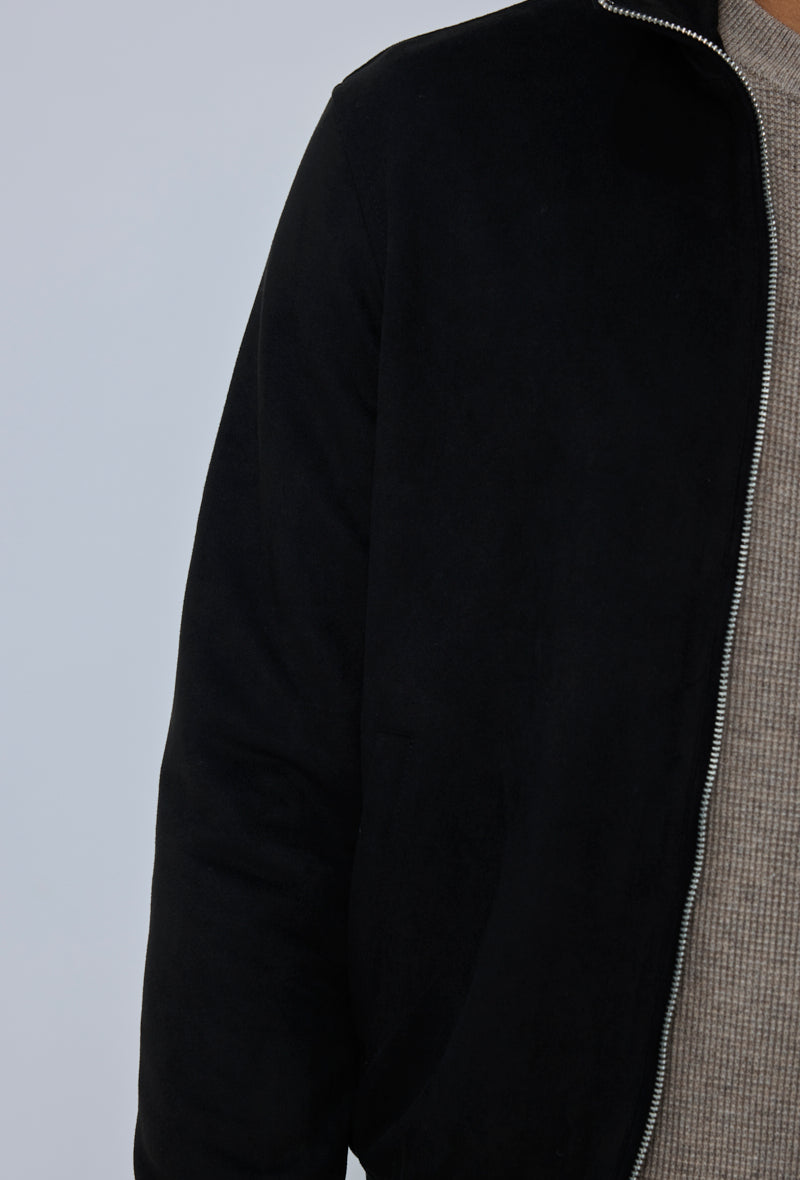 Blouson zippé col montant