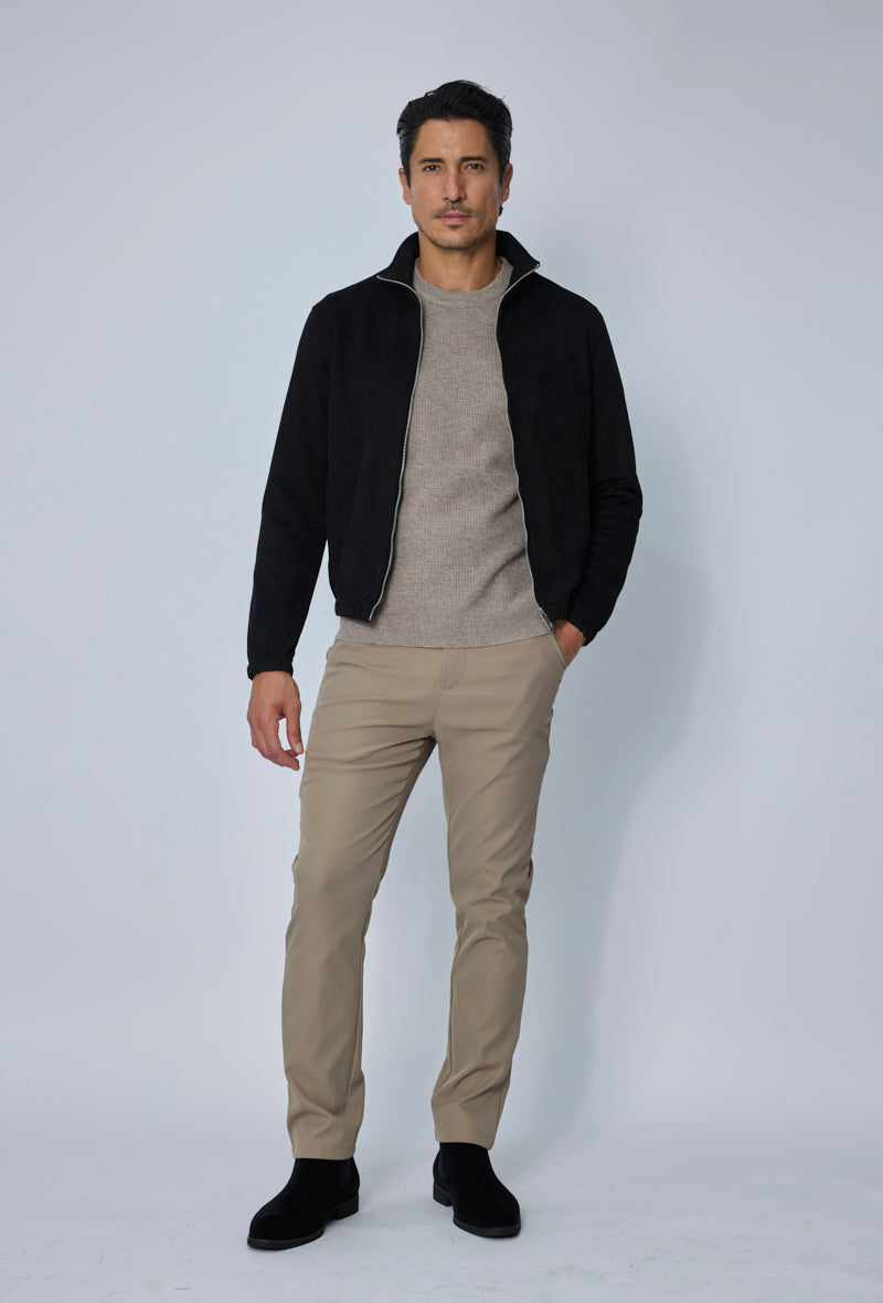 Blouson zippé col montant