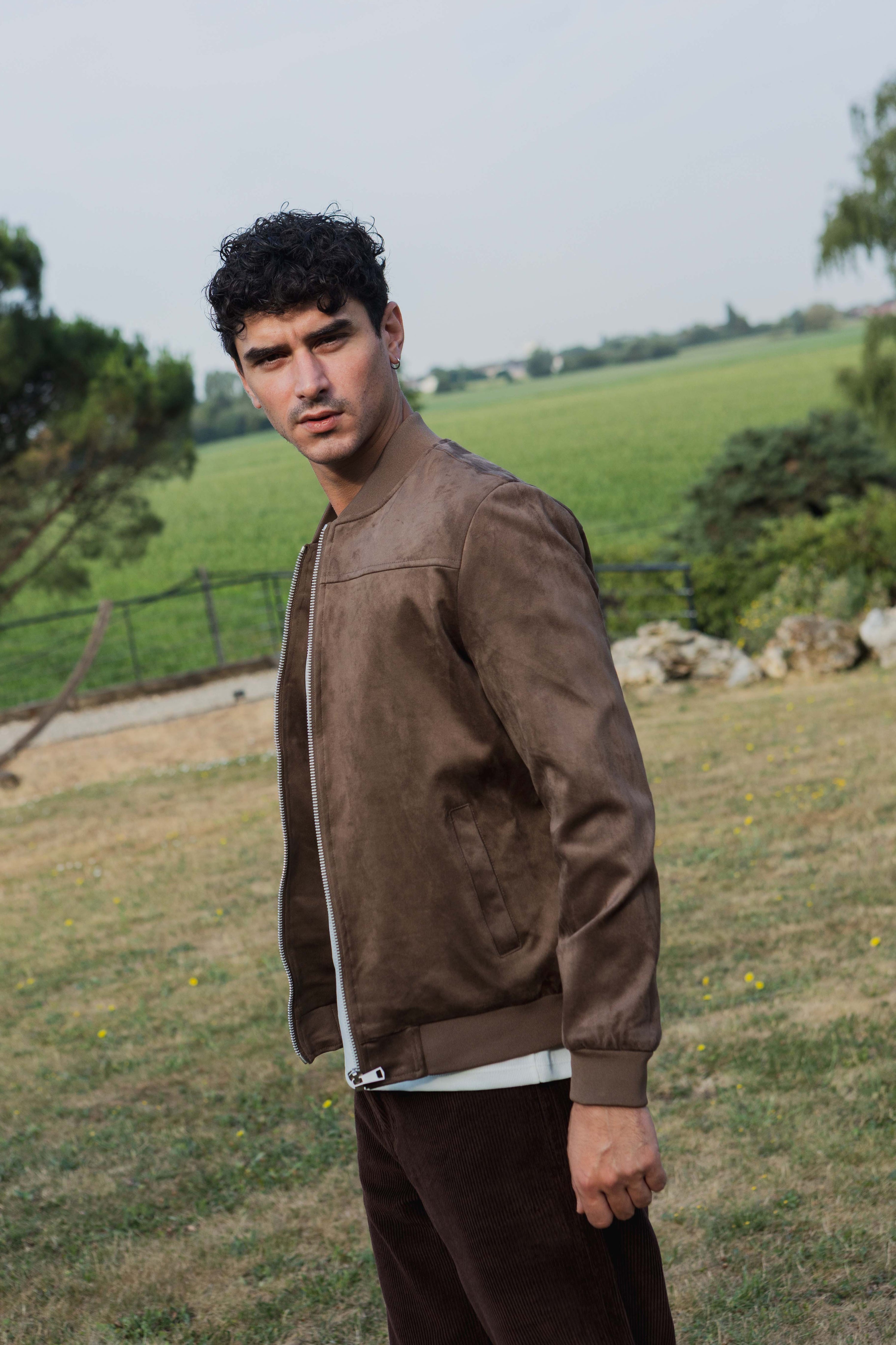 Blouson bomber zippé