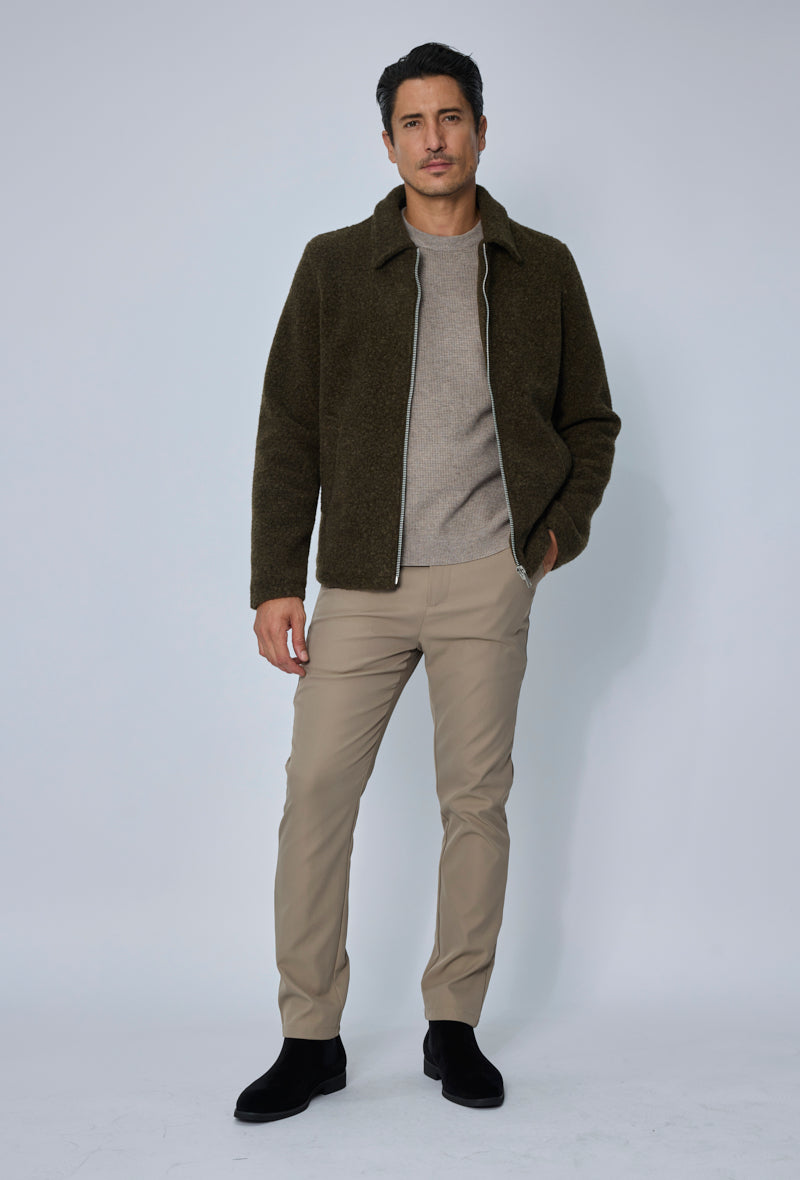 Blouson zippé texturé