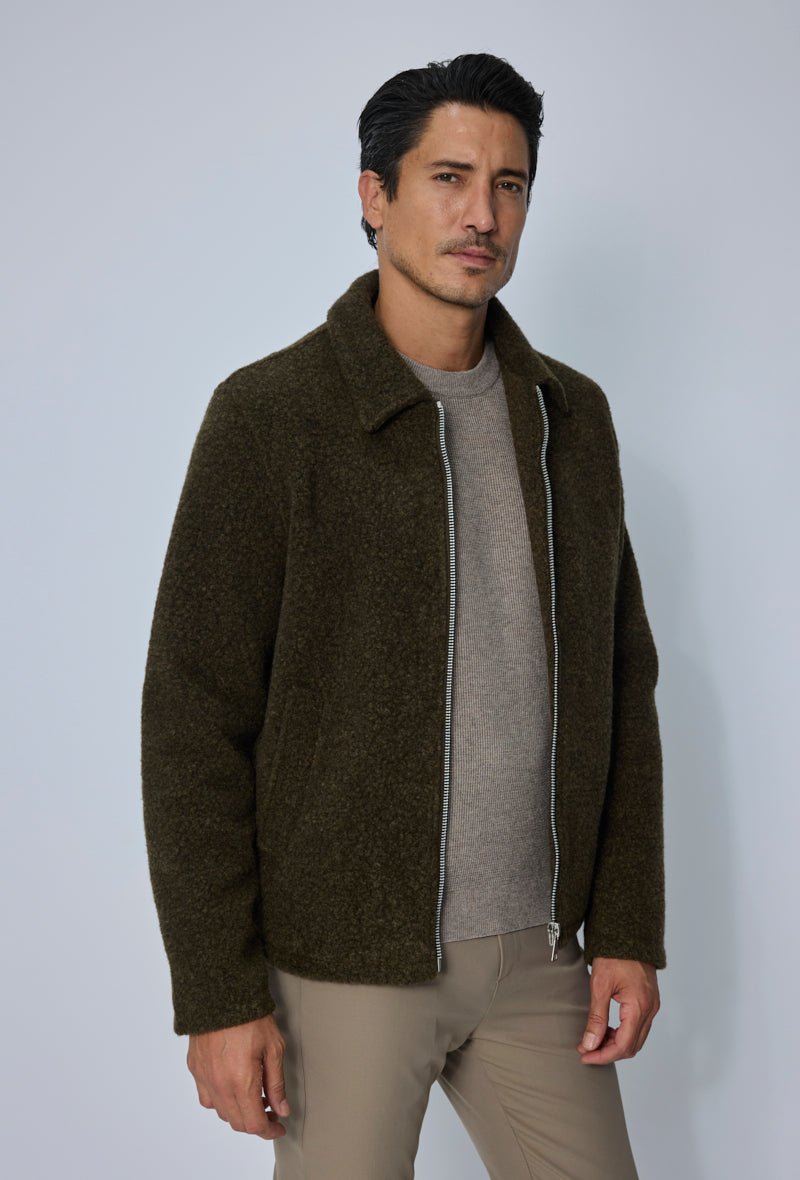 Blouson zippé texturé