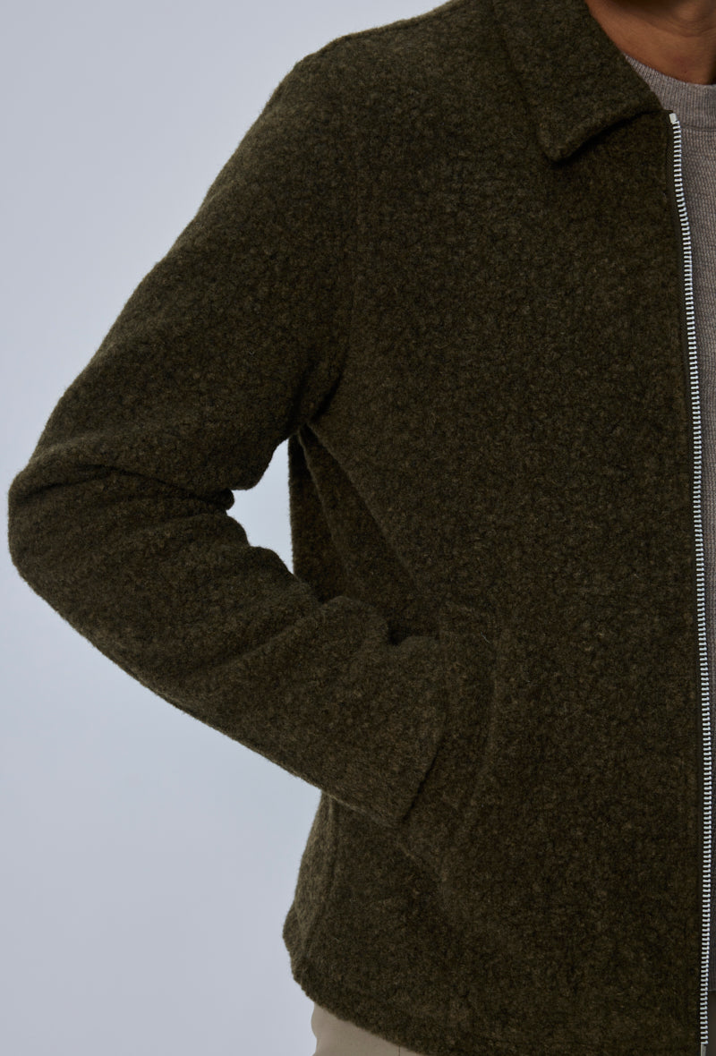 Blouson zippé texturé