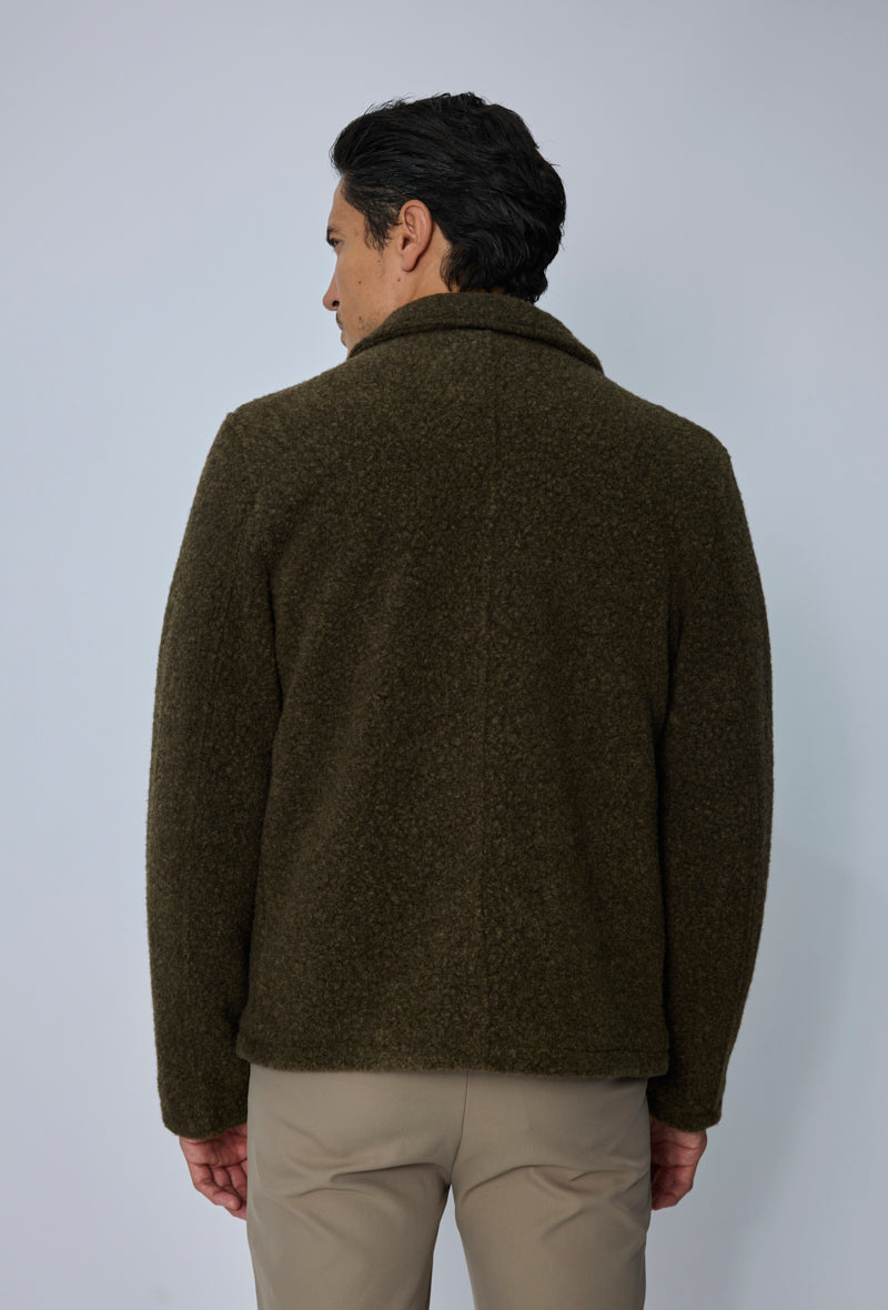 Blouson zippé texturé
