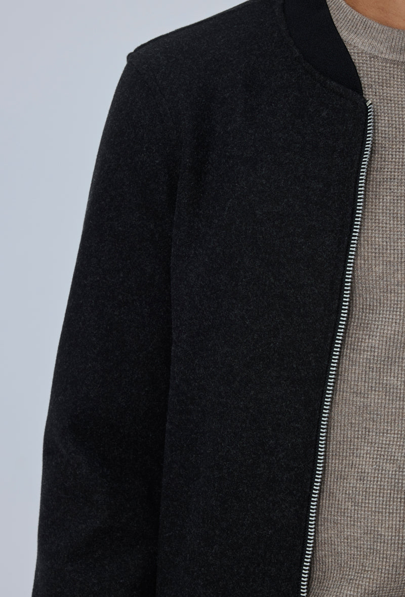 Veste bomber jacket col côtelé