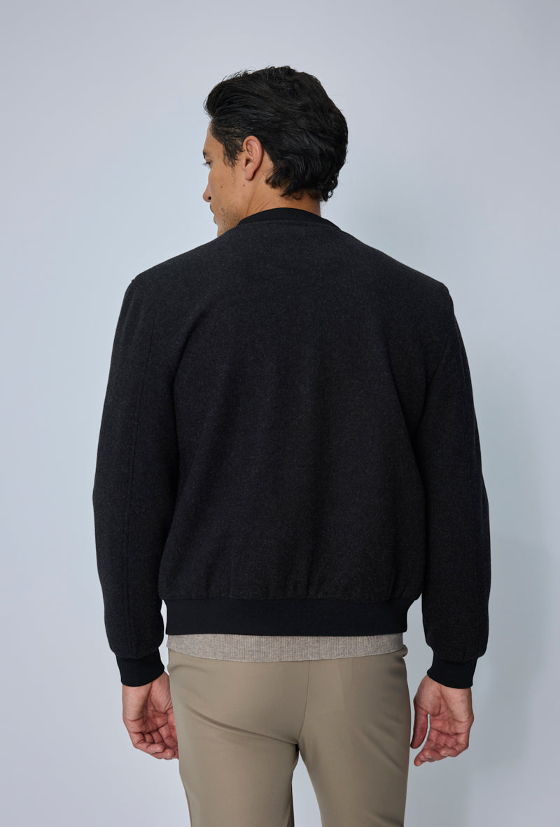 Veste bomber jacket col côtelé