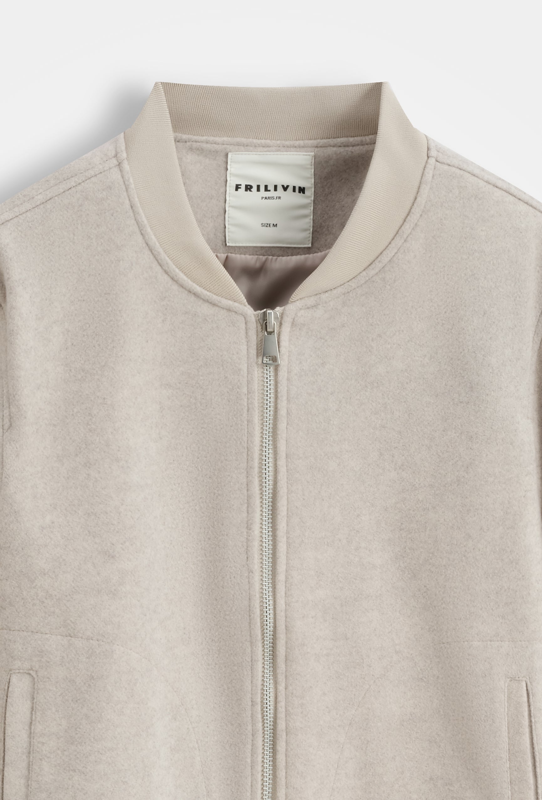 Veste bomber jacket col côtelé