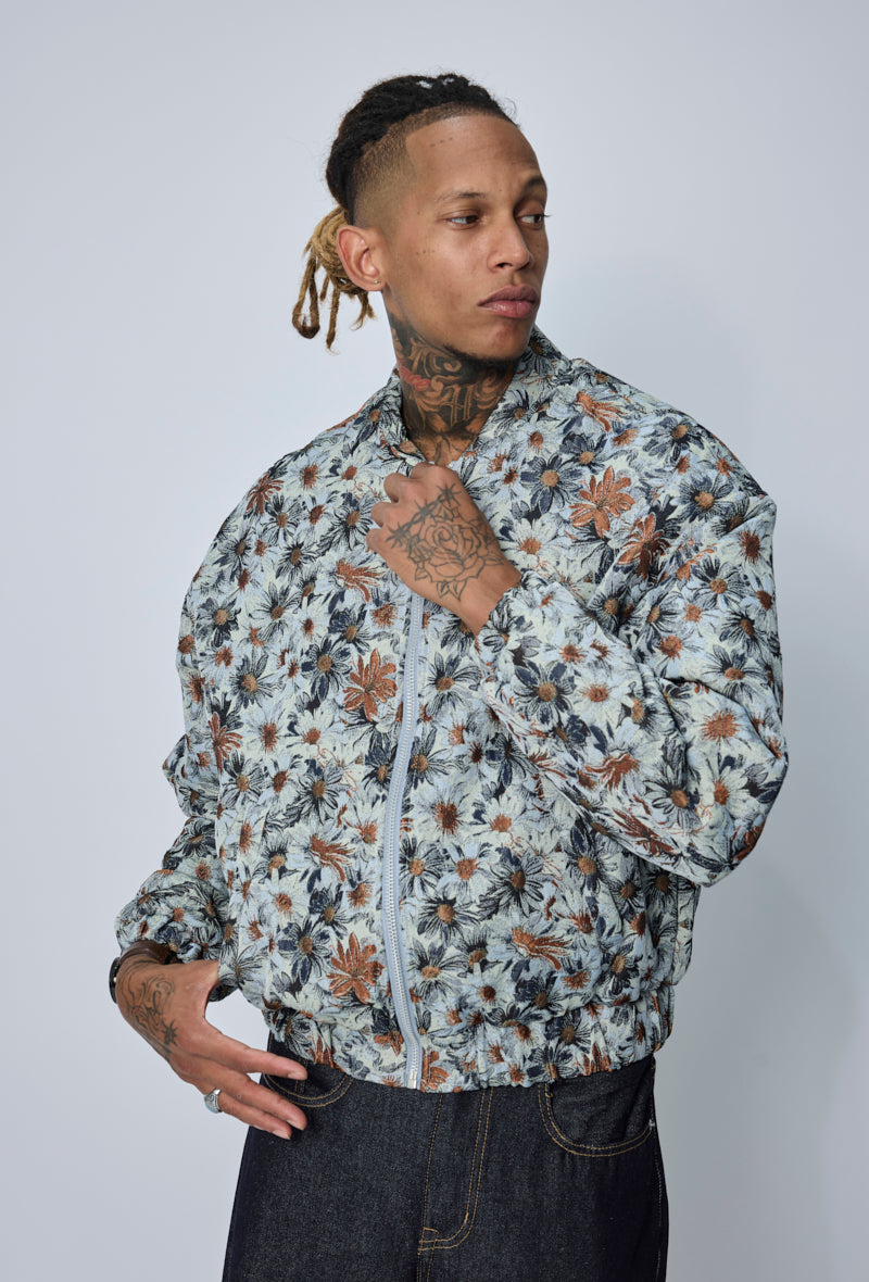 Veste bomber floral tendance
