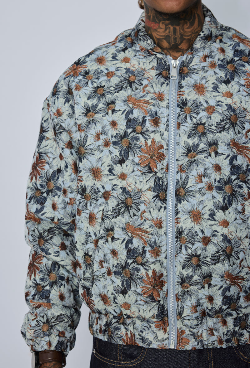Veste bomber floral tendance