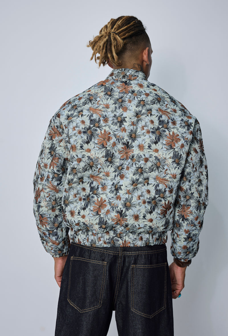 Veste bomber floral tendance