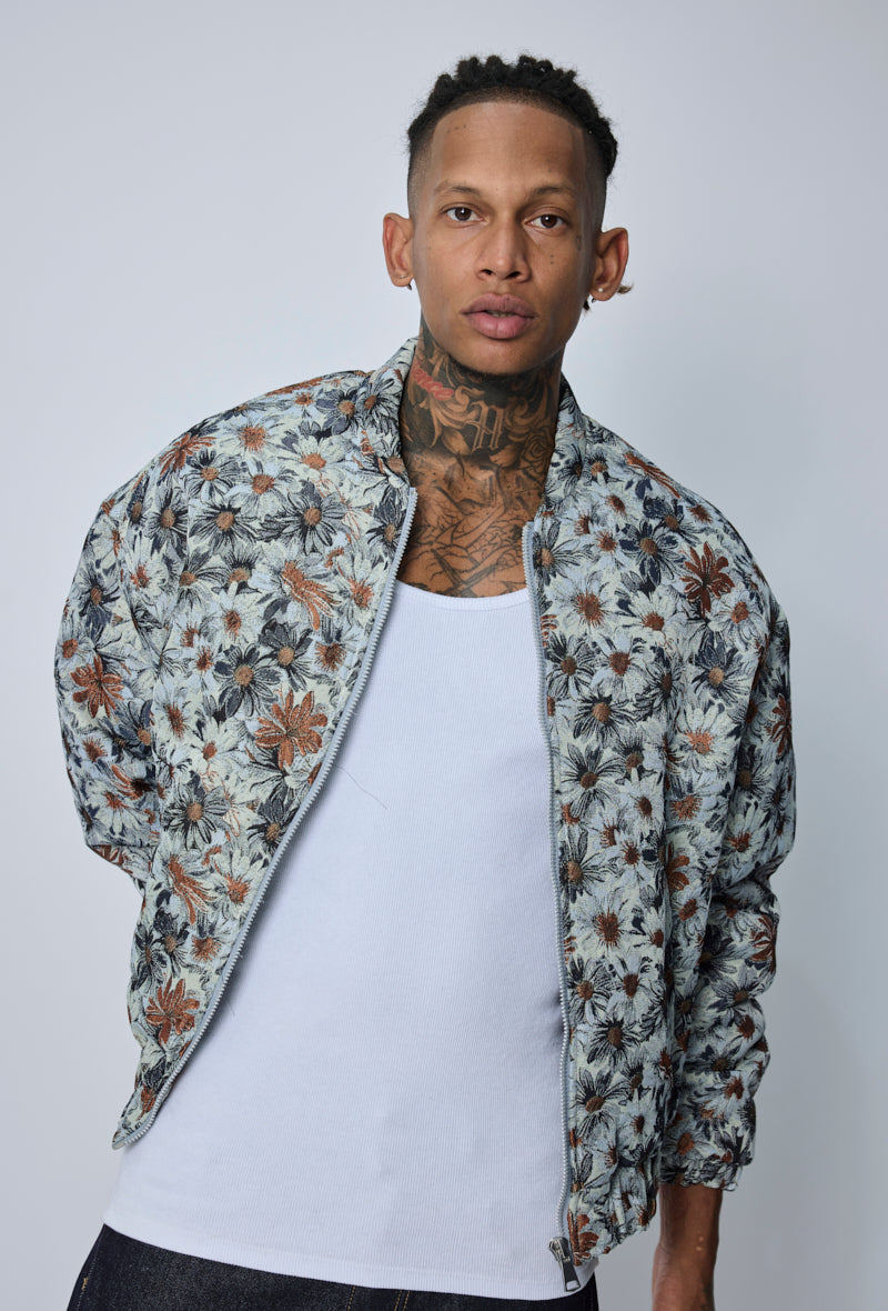 Veste bomber floral tendance