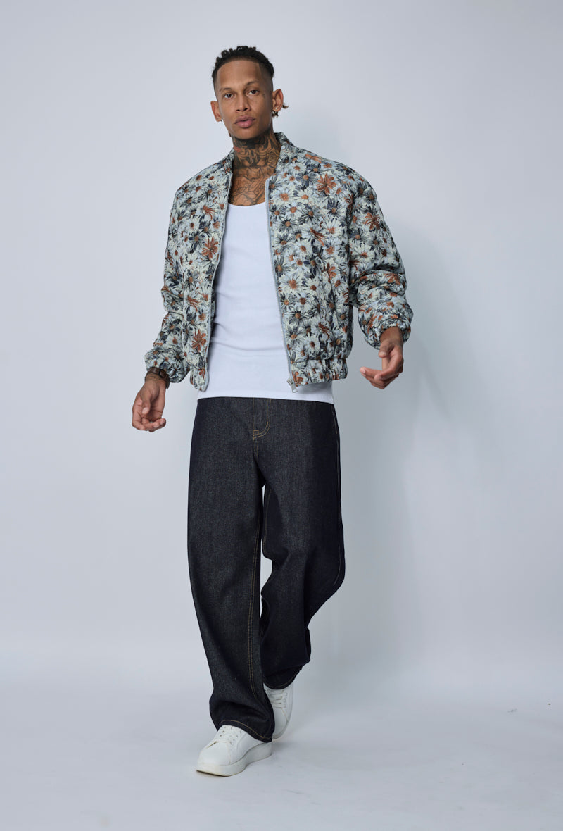 Veste bomber floral tendance
