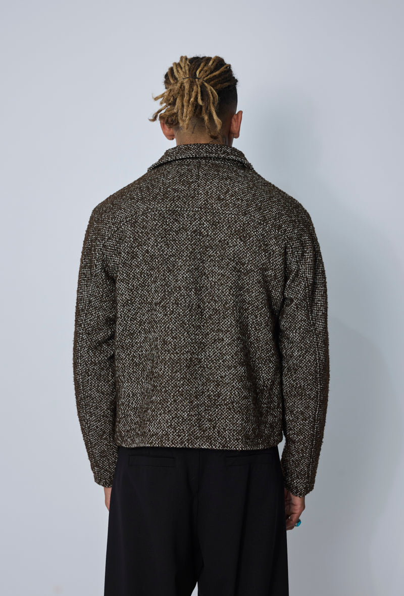 Blouson zippé texturé