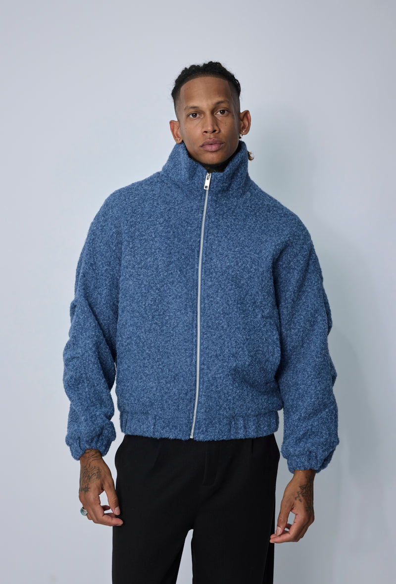 Veste zippée col montant