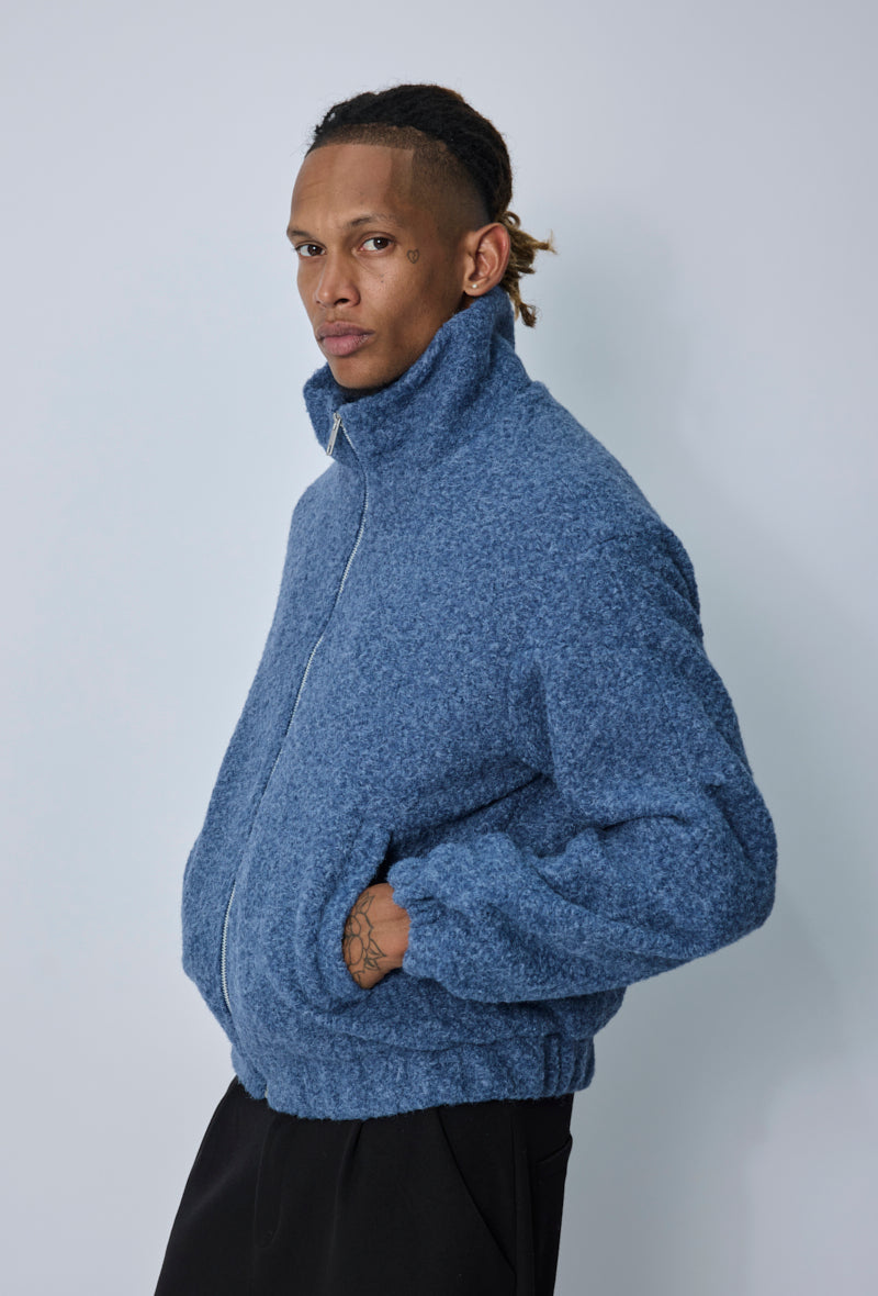 Veste zippée col montant
