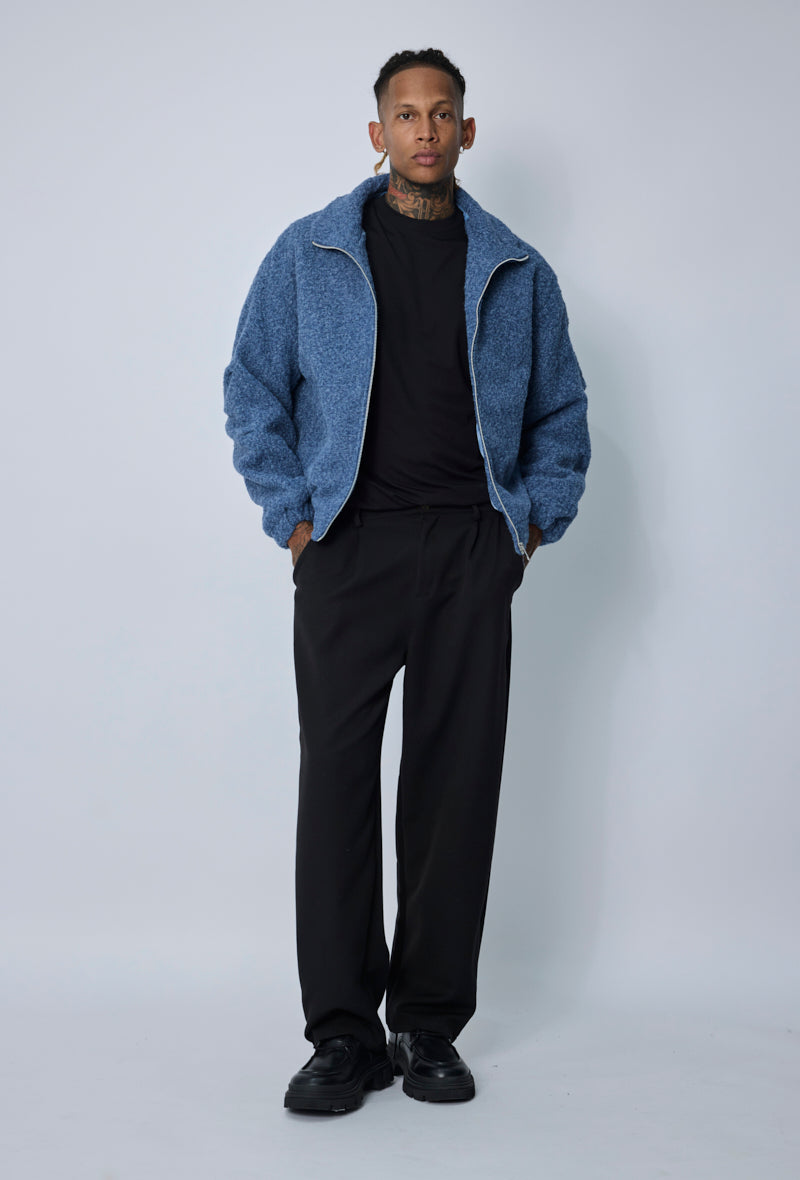 Veste zippée col montant