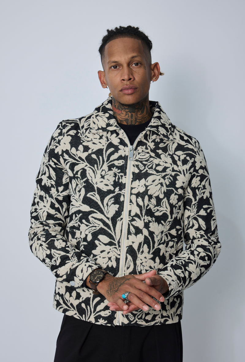 Veste zippée florale