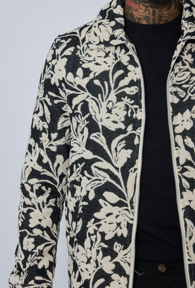 Veste zippée florale