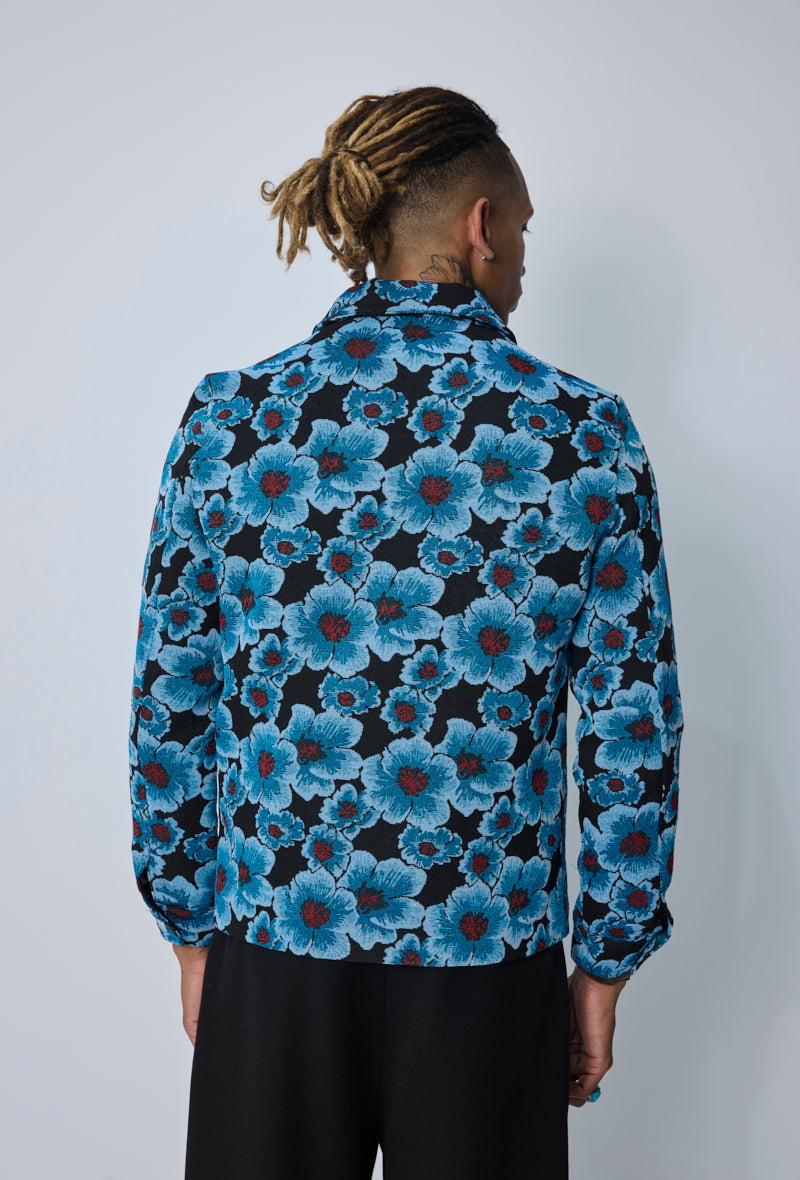 Veste zippée motif floral