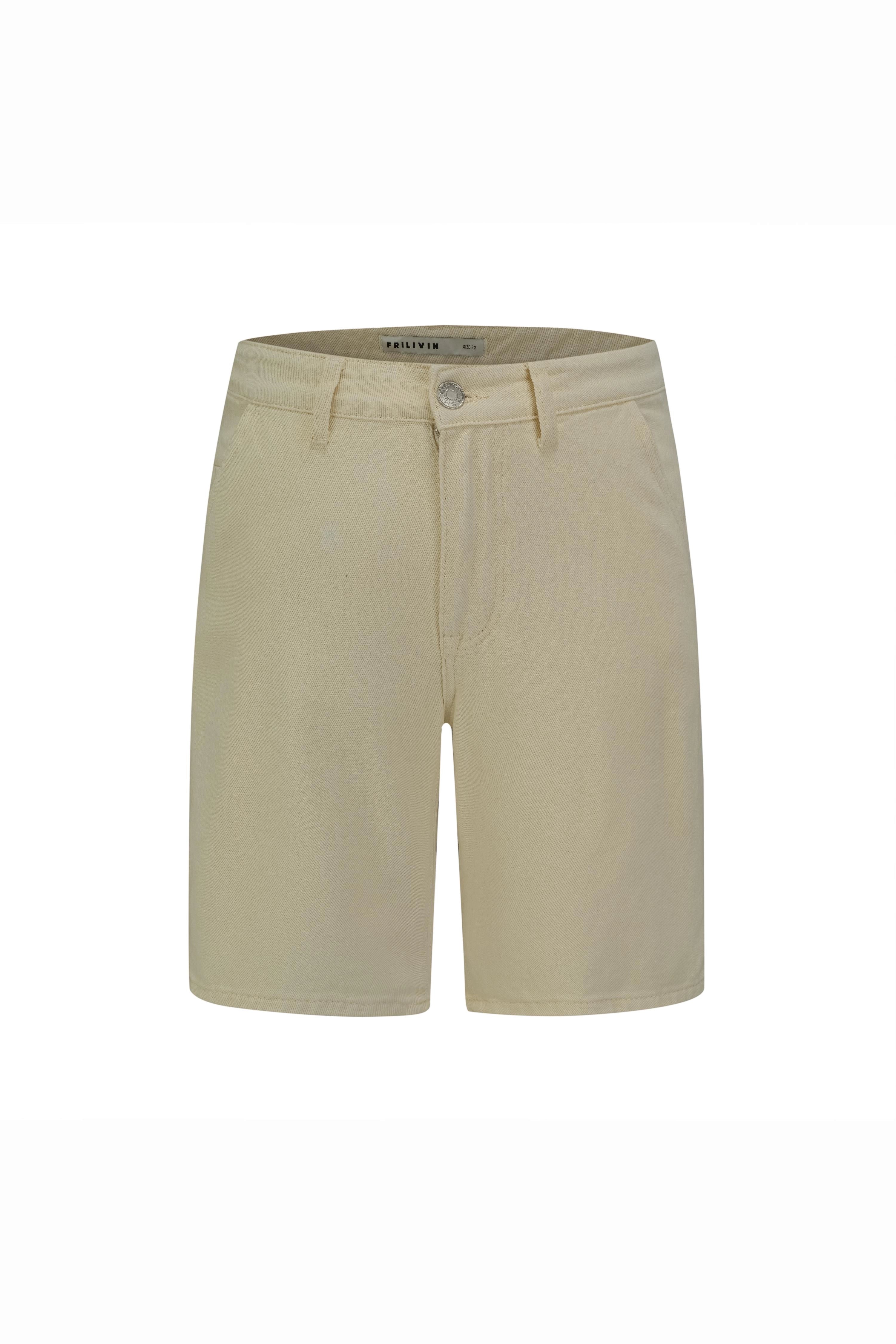Basic plain denim shorts