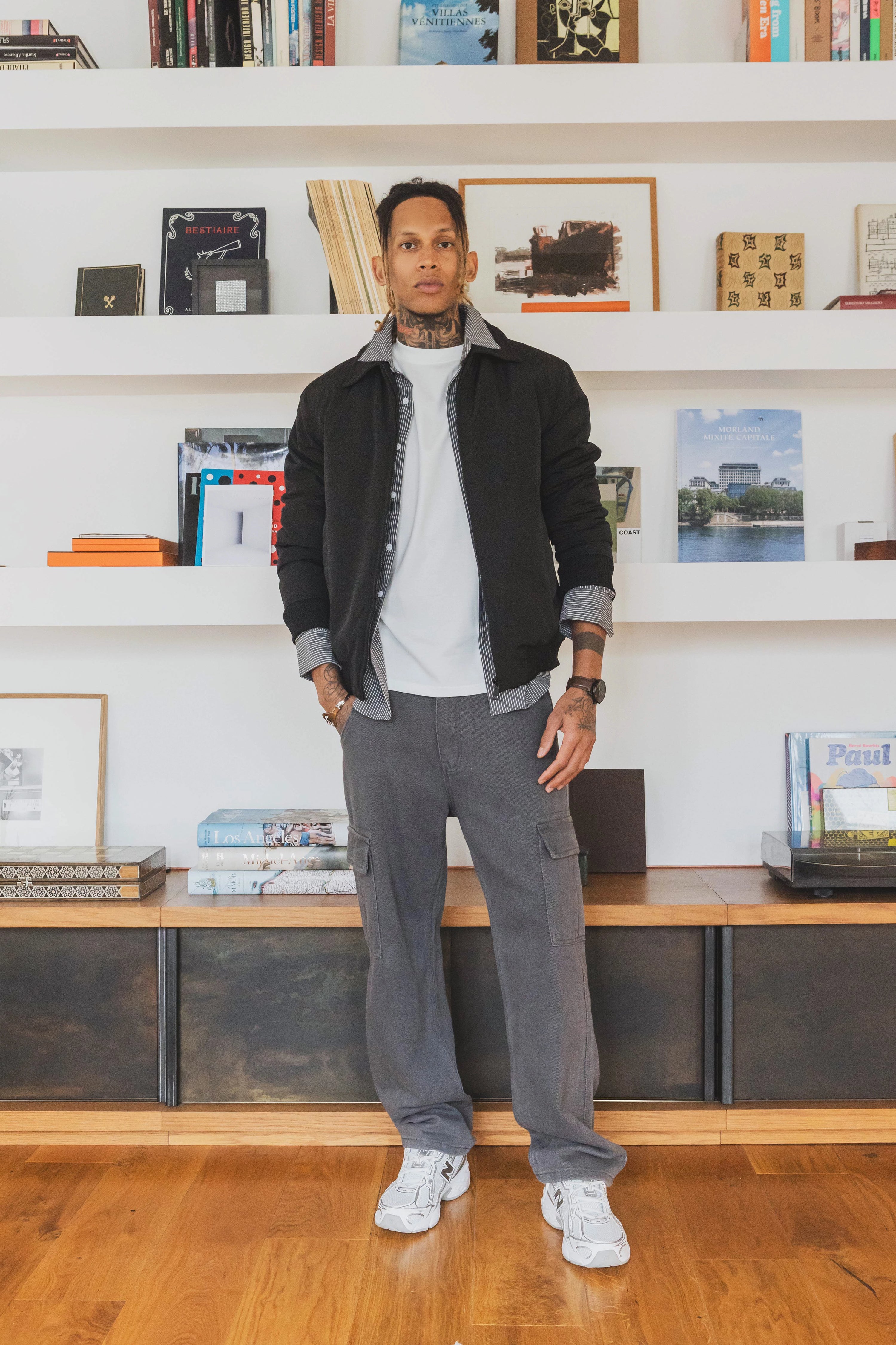 Pantalon en jean coupe large