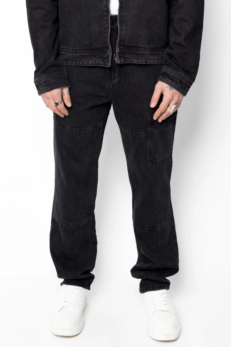 Ensemble pantalon en jean noir