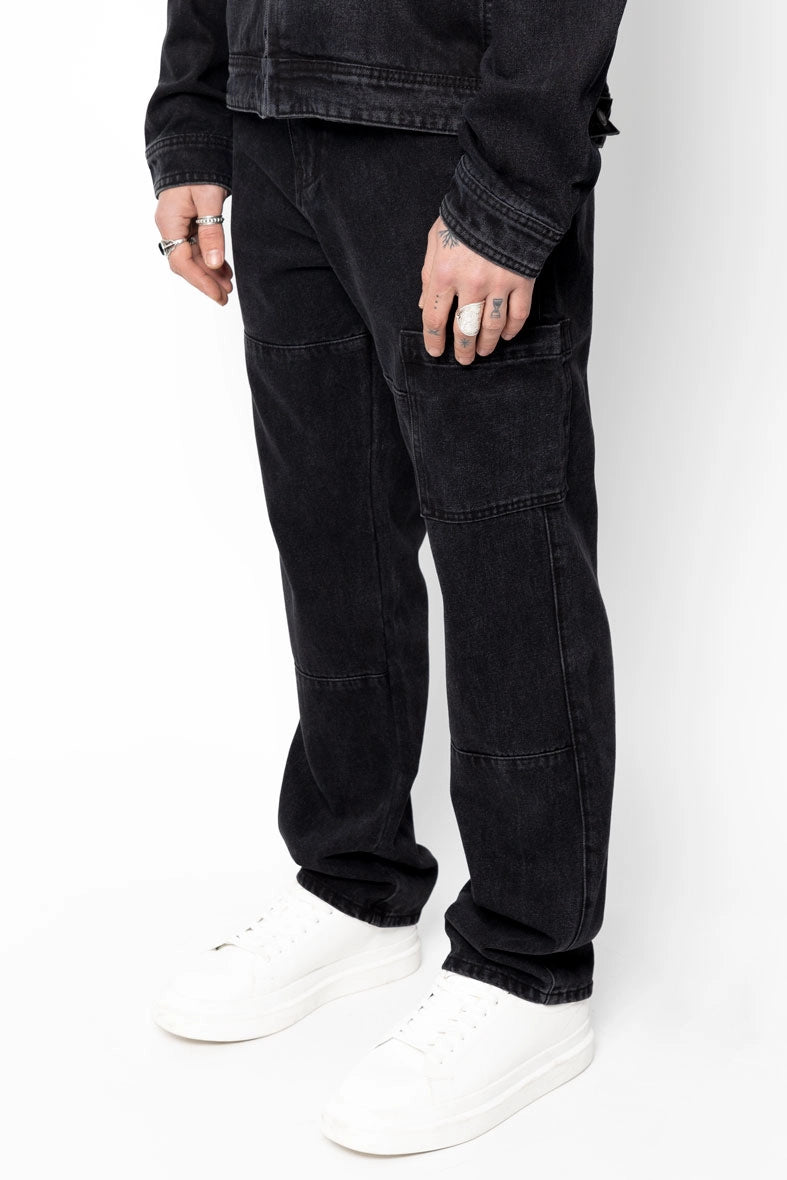 Ensemble pantalon en jean noir