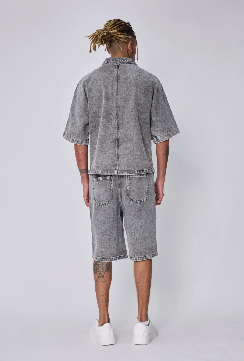 Ensemble chemise short en jean confort et style décontracté