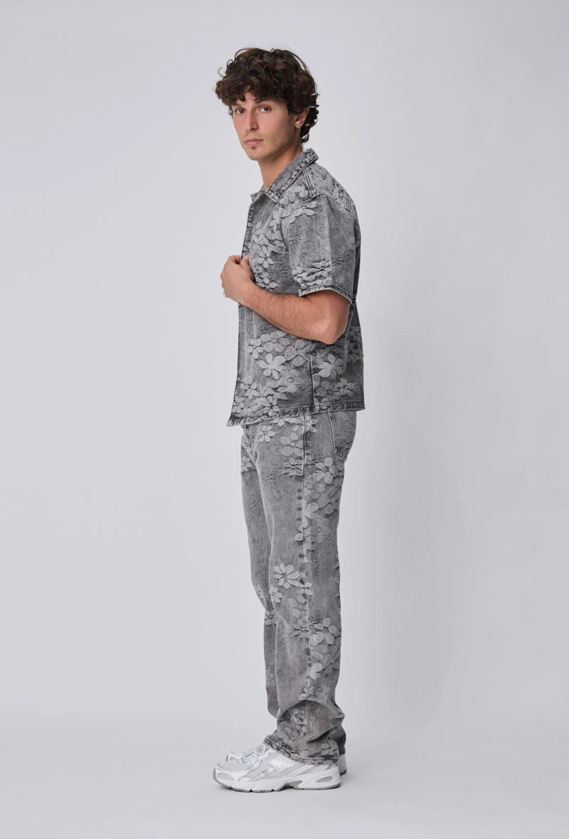 Ensemble chemise pantalon à imprimé floral