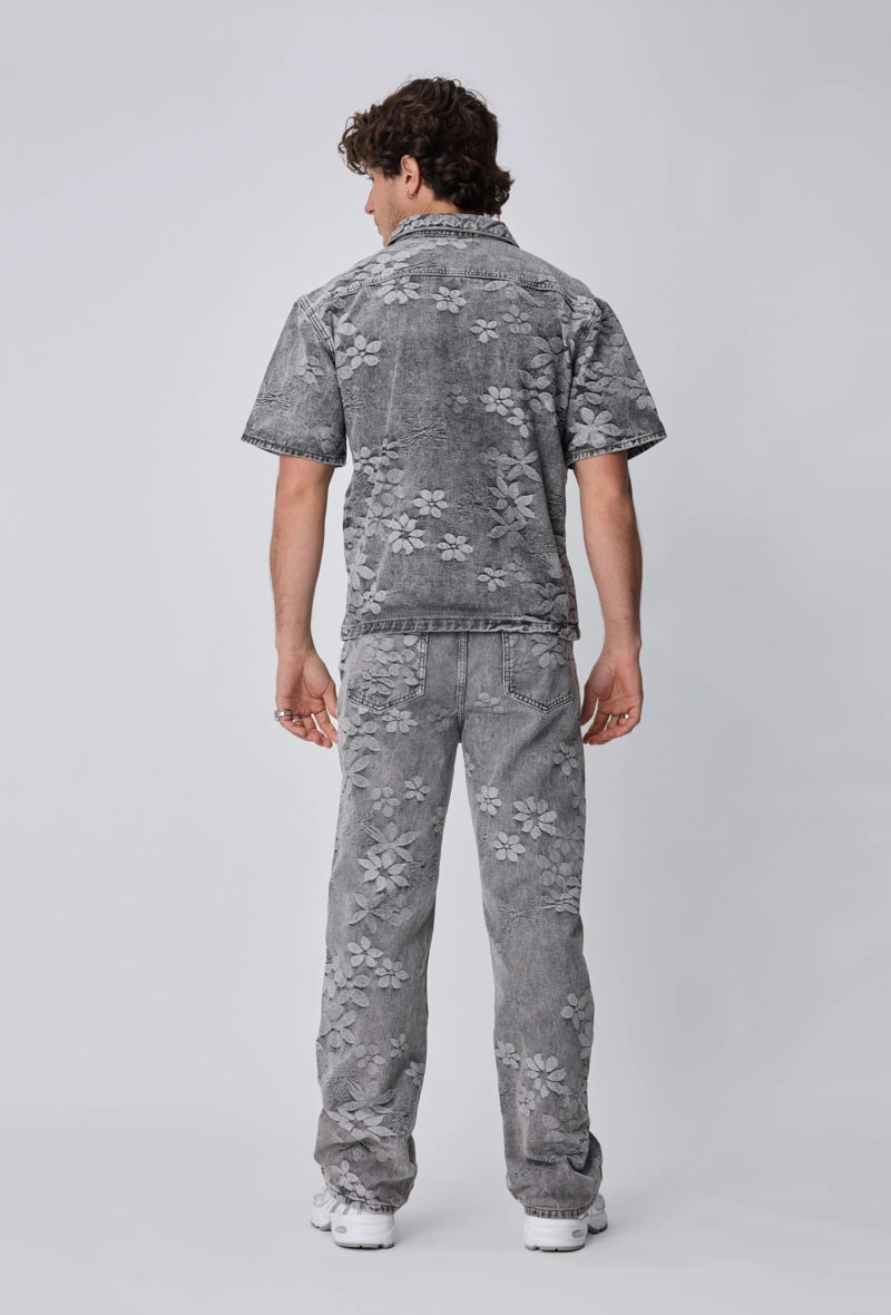 Ensemble chemise pantalon à imprimé floral