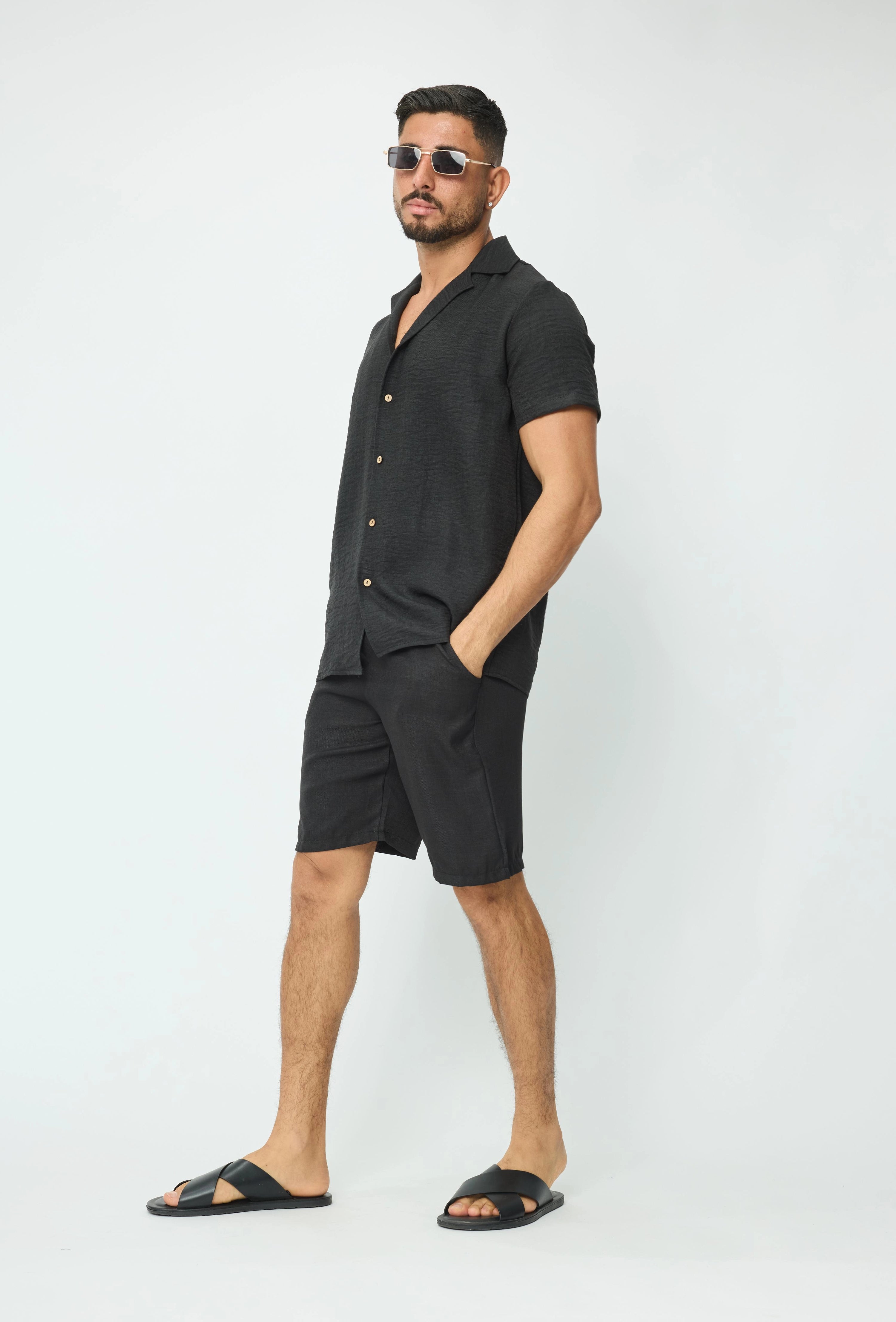 Chemise manches courtes à bouton