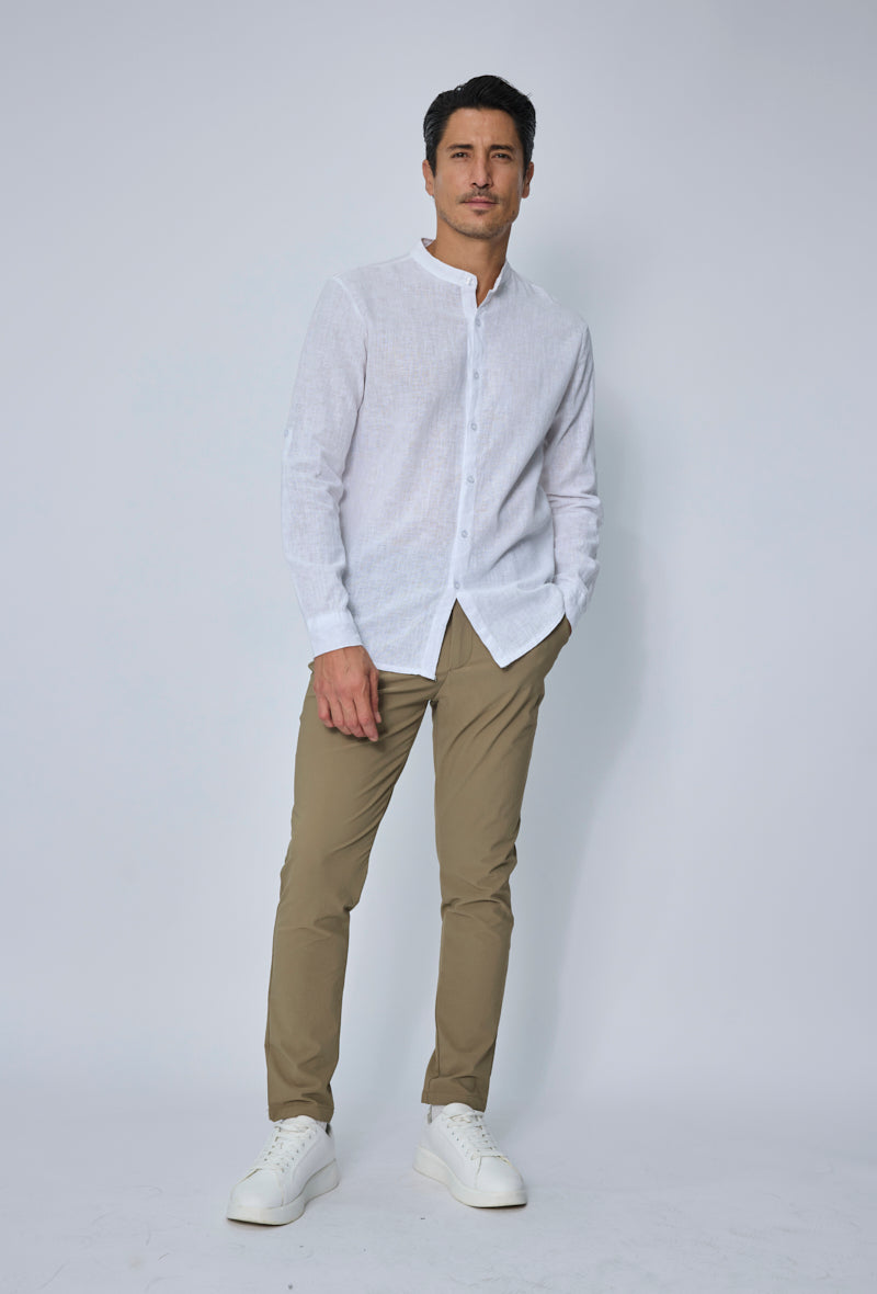 Chemise col mao casual