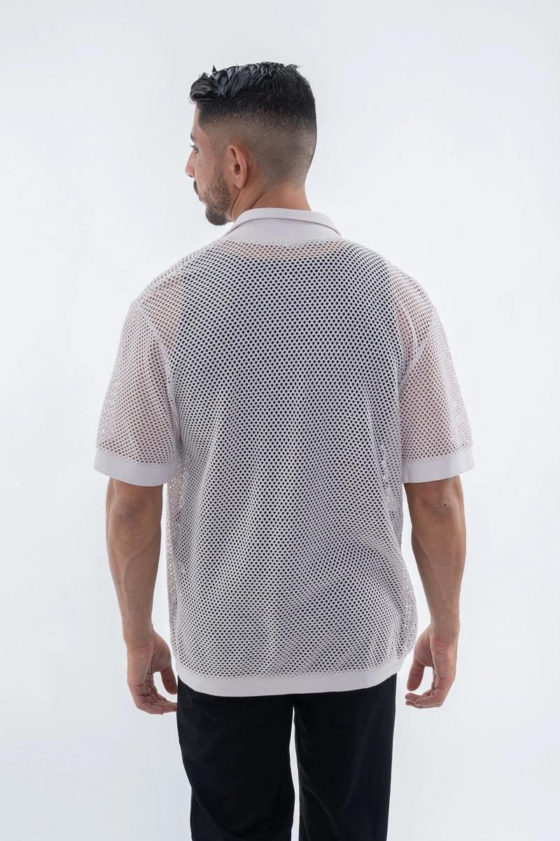 Short-sleeved shirt with holes