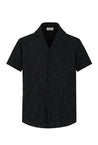 Chemise à manches courtes avec motif ton sur ton - Frilivin