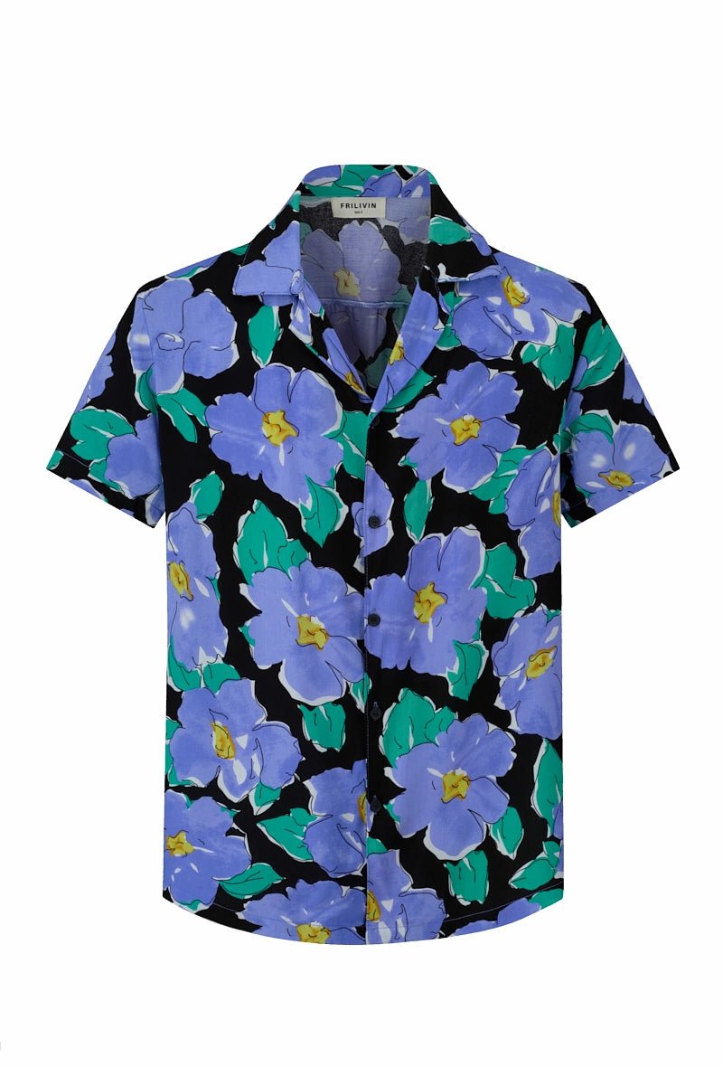 Chemise à manches courtes avec un motif floral - Frilivin