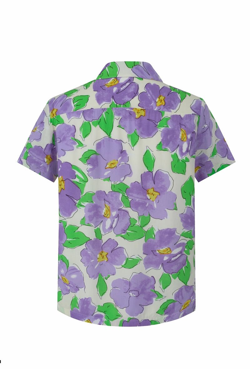 Chemise à manches courtes avec un motif floral - Frilivin