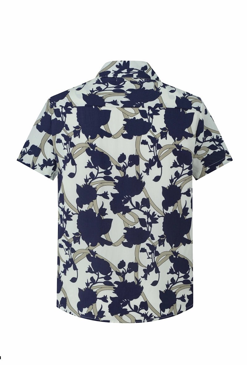 Chemise à manches courtes avec un motif floral abstrait - Frilivin