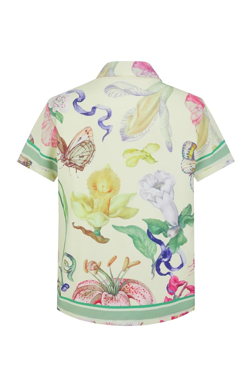 Chemise à motifs florals et faune - Frilivin