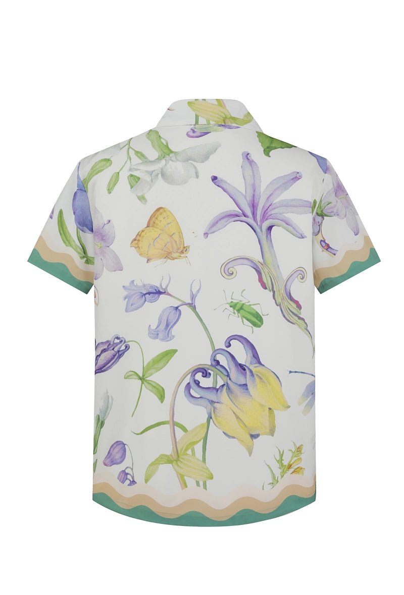 Chemise chic avec des motifs botaniques - Frilivin