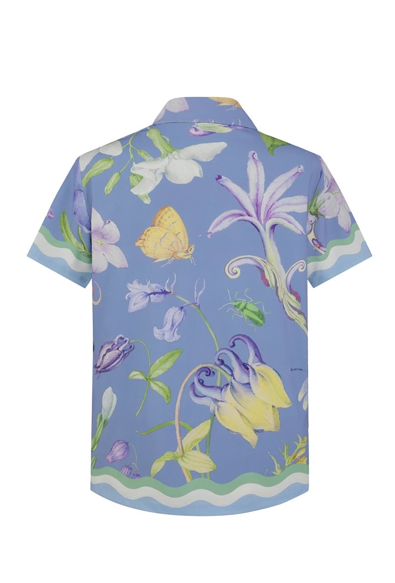 Chemise chic avec des motifs botaniques - Frilivin