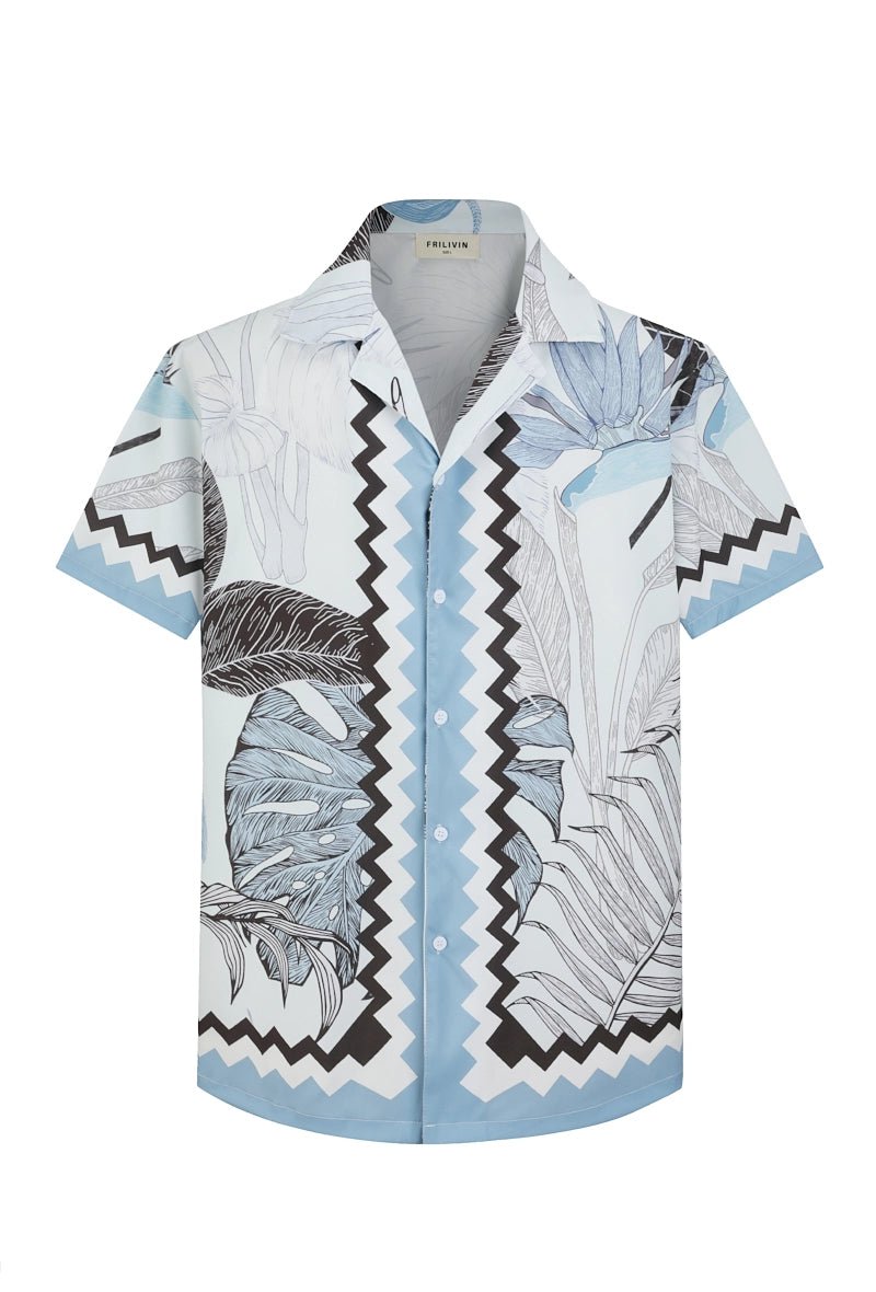 Chemise élégante arborant un imprimé pastel - Frilivin