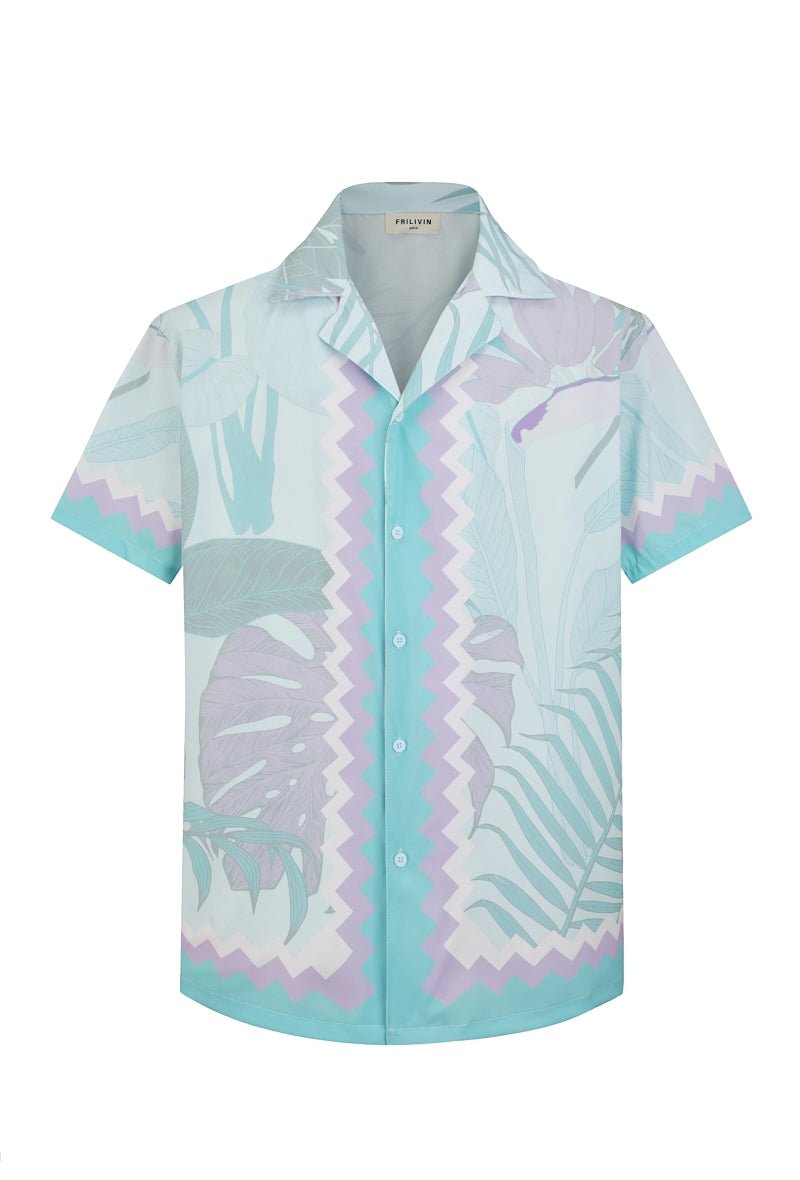 Chemise élégante arborant un imprimé pastel - Frilivin