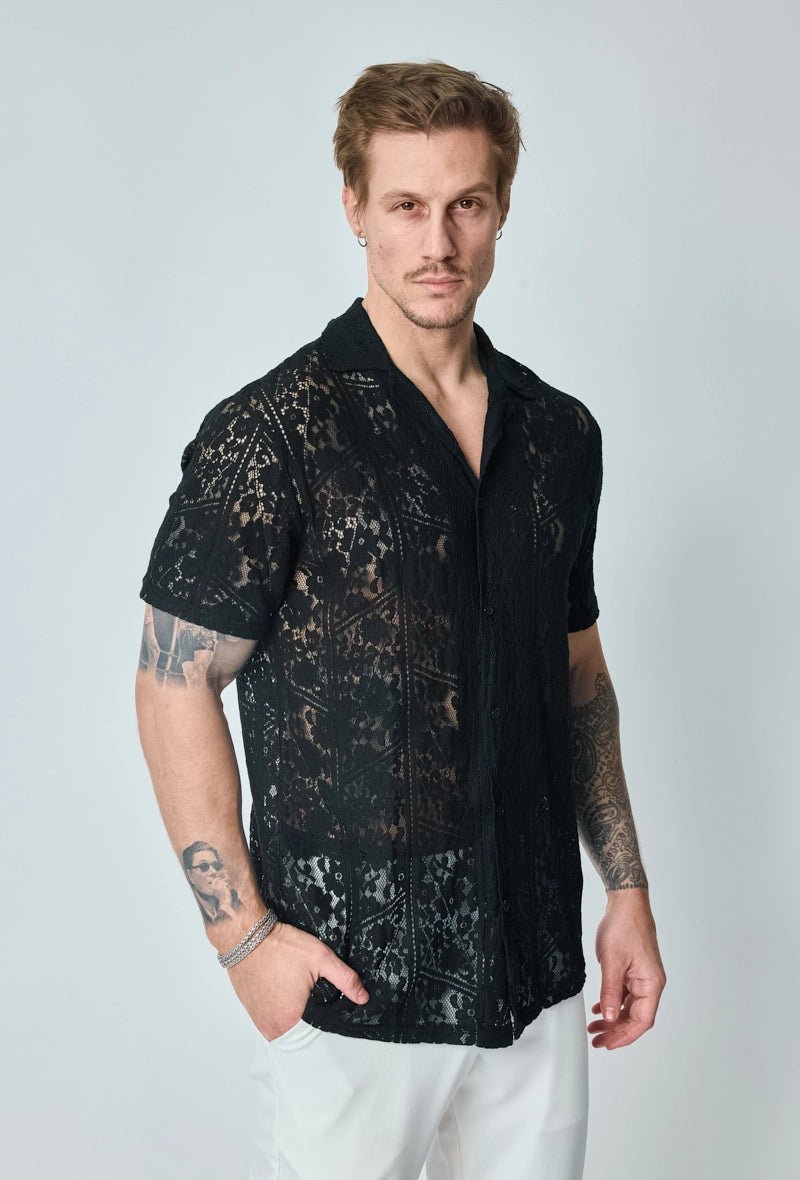 Chemise col dentelle hotsell