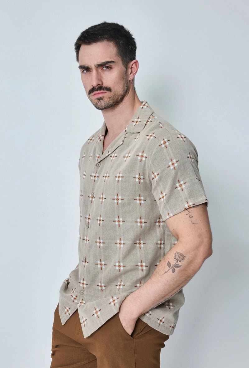 Chemise manches courtes à motifs - Frilivin