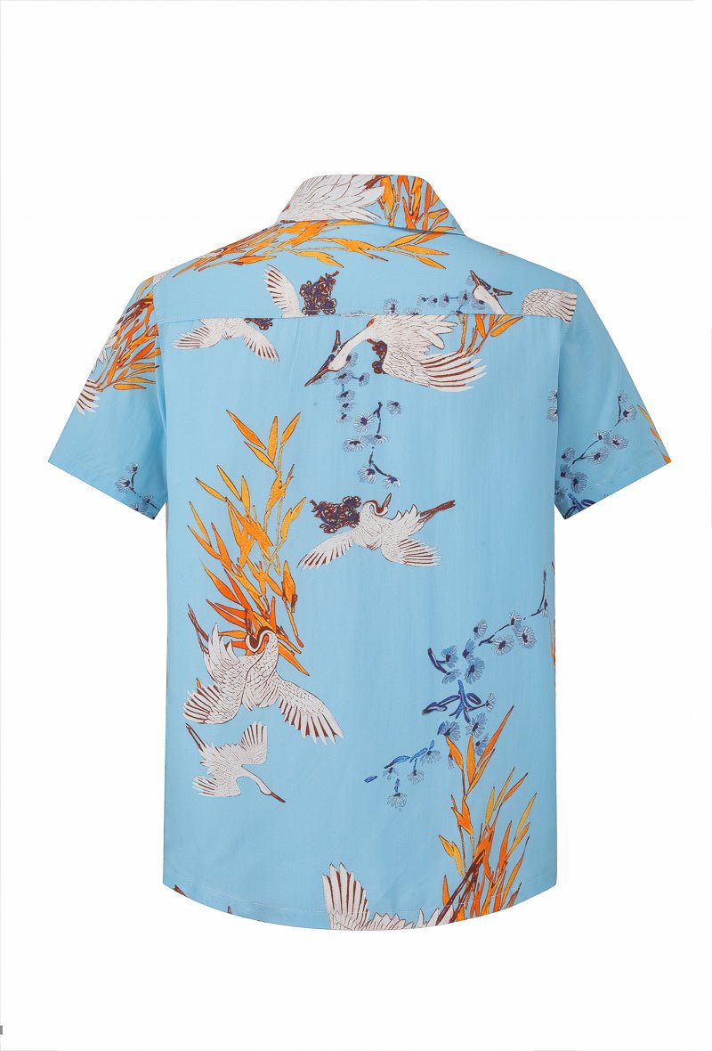 Chemise manches courtes à motifs fleuris - Frilivin